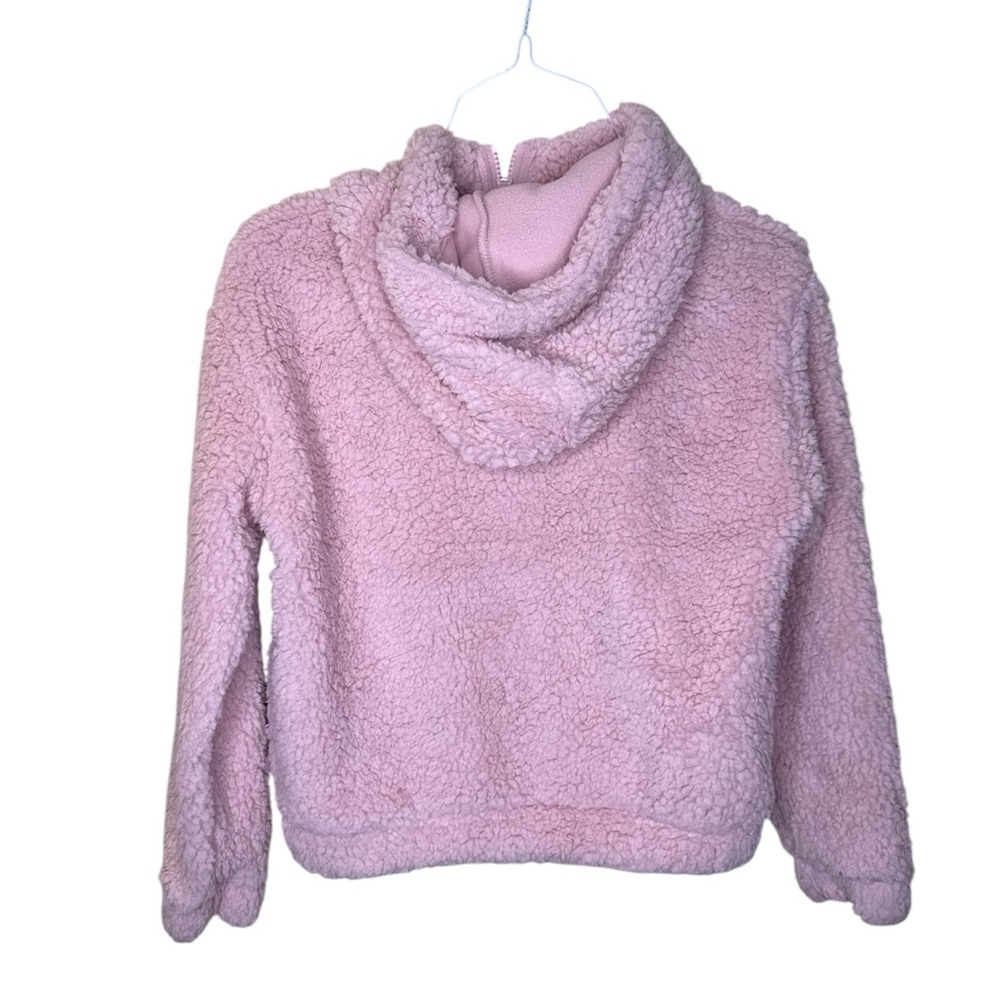 Mondetta pink youth 1/2 zip sherpa sweater size m 10/12 - Picture 4 of 5
